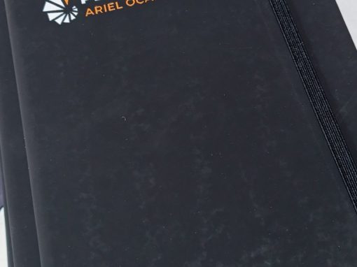 Cuadernos con impresión full color para Ariel Ocampo